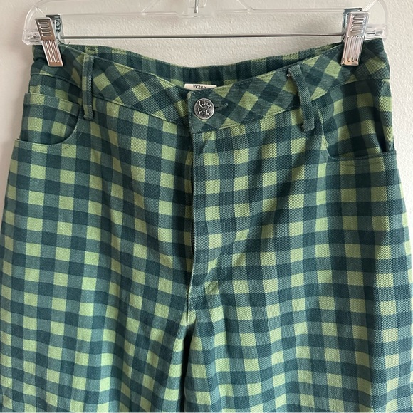 Lucy & Yak Drew Straight Leg Twill Trousers in Gabriella Gingham Print - Picture 4 of 11